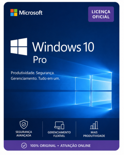 Windows 10 Pro – Chave Digital com Ativação Online
